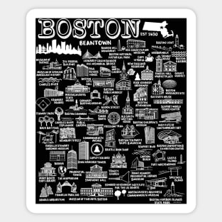 Boston Map Sticker